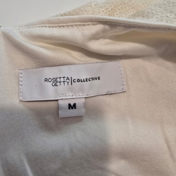 Rosetta Getty Sequin Short Sleeve Maxi Dress In Cream Size M - Picture 11 of 12